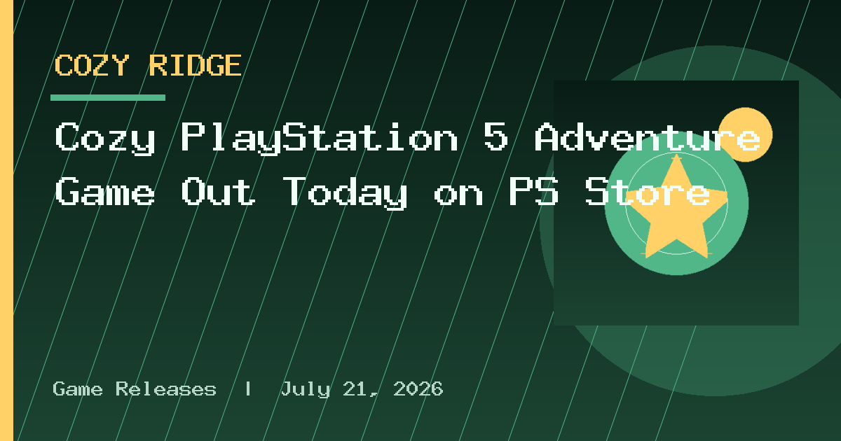 Cozy PlayStation 5 Adventure Game Out Today on PS Store