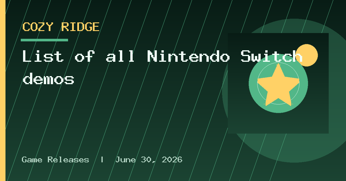 List of all Nintendo Switch demos