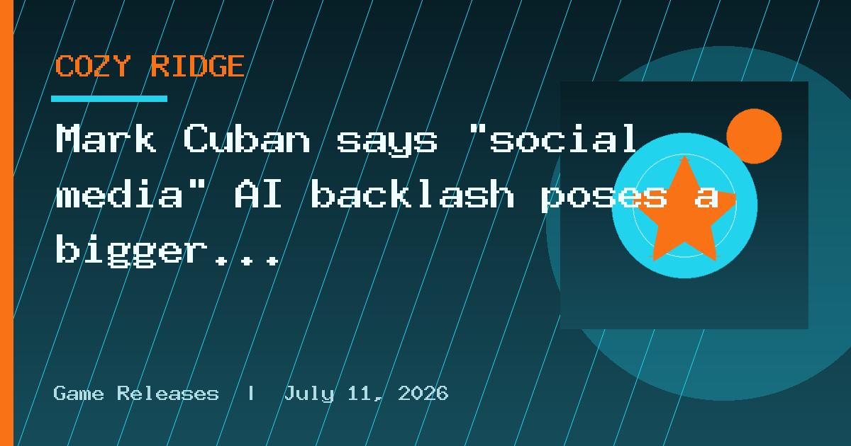 Mark Cuban says "social media" AI backlash poses a bigger threat than