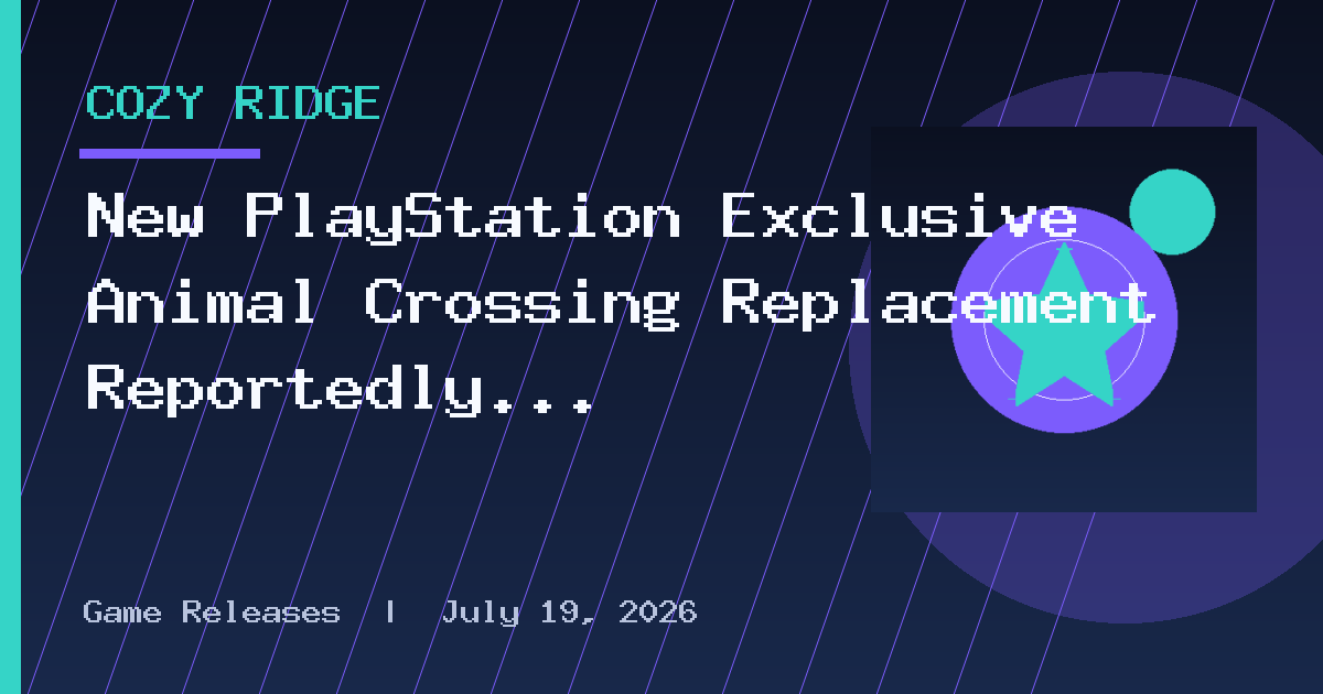 New PlayStation Exclusive Animal Crossing Replacement Reportedly Coming 2027