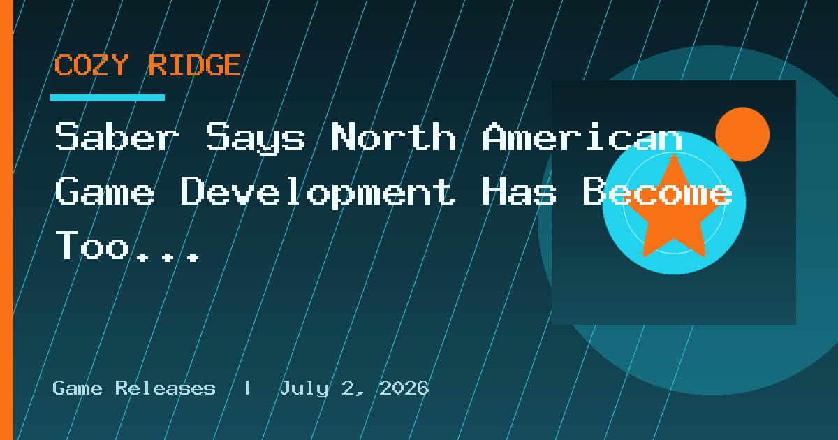 Saber Says North American Game Development Has Become Too Expensive, Pointing