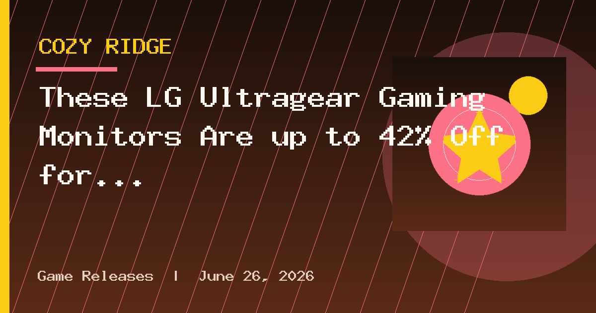 These LG Ultragear Gaming Monitors Are up to 42% Off for Amazon's Early Labor