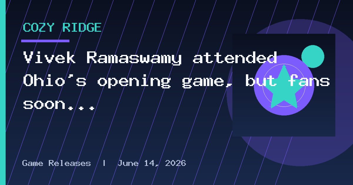 Vivek Ramaswamy attended Ohio’s opening game, but fans soon noticed what he was